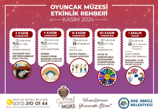 Oyuncak müzesi, kasım ayı atölye programı