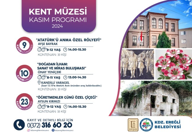 Kent müzesi kasım ayı atölye programı