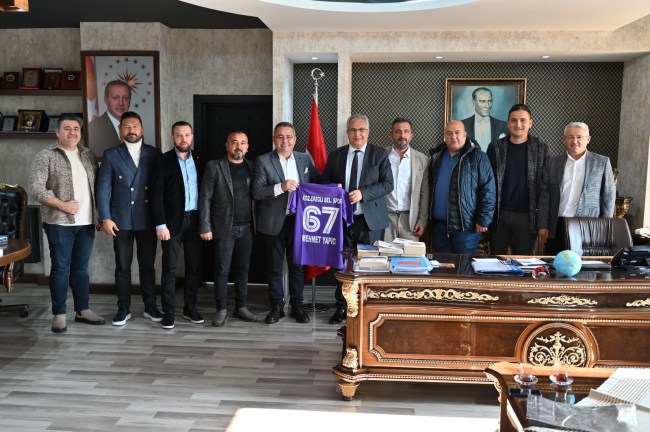 Ereğli Belediyespor Kaymakam Mehmet Yapıcı'yı ziyaret etti.